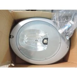 Lanterne Grise Avec Lampe 250W Blanc Chaud 3000K CDM-T G12 Ballast Ferro Pour Mat Ø 60 à 76mm Master City CGP431 PHILIPS 505511
