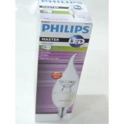 Ampoule LED 6.2W Blanc Chaud 2700K Flamme Culot E14 230V 470lm Dimmable Master LEDCANDLE PHILIPS 741848