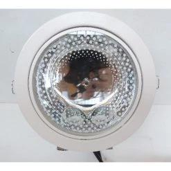 Donwlight Ø 235mm Blanc 2X18W Avec Lampes Fluo 4000K G24q-3 4P Verre Clair Et Ballast Elec HF Latina FBH024 PHILIPS 885022